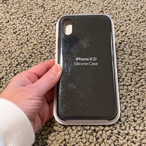 NWT Apple iPhone X Black Silicon Case